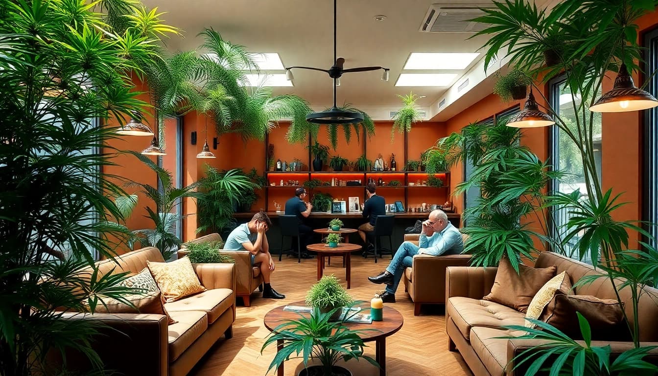 Vibrant atmosphere of cannabis clubs Lloret de Mar inviting patrons to unwind with comfort.