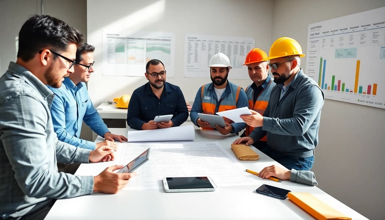 Southern California contractors association members collaborating in a professional meeting.