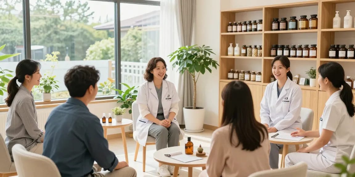 Welcoming 윤빛한의원 environment showcasing holistic health consultations.
