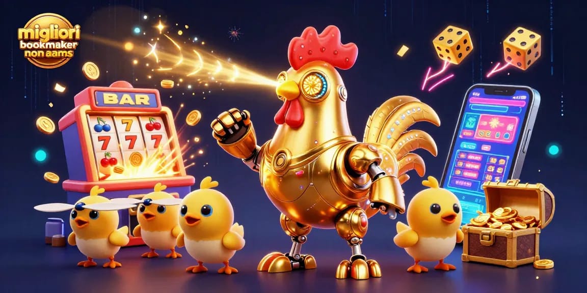 Scopri i migliori bookmaker non AAMS con bonus spettacolari, in un'illustrazione vivace e ricca di dettagli.