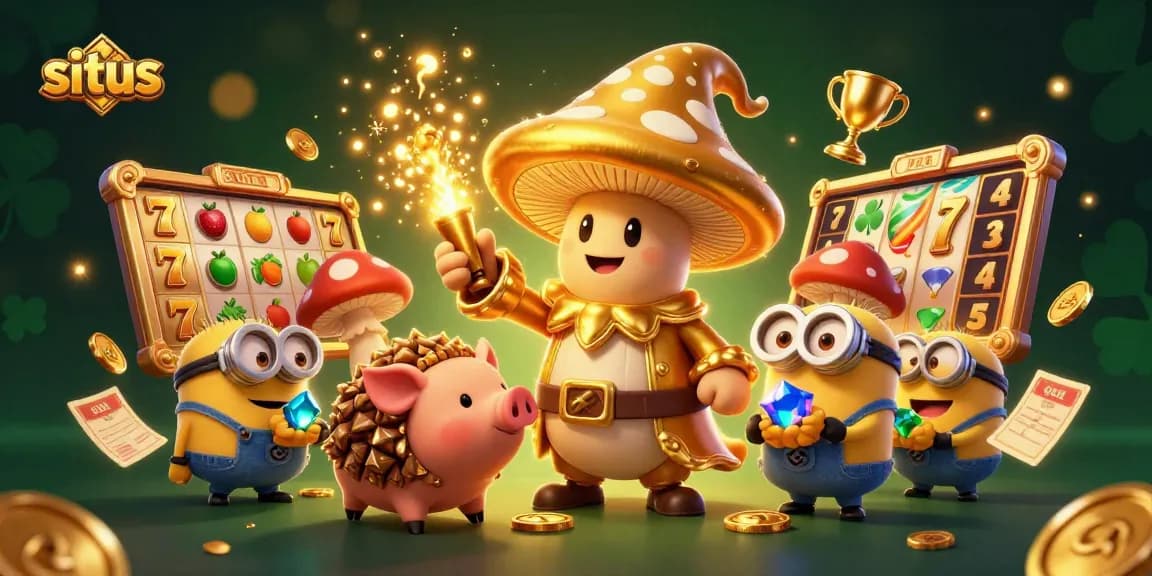 Situs slot online dengan pengalaman bermain penuh warna dan karakter magis, termasuk penyihir dan babi.