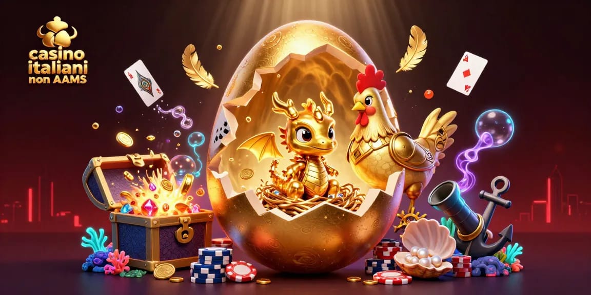 Gioca ai casino italiani non AAMS per vincite spettacolari tra draghi d'oro e fiches di poker.