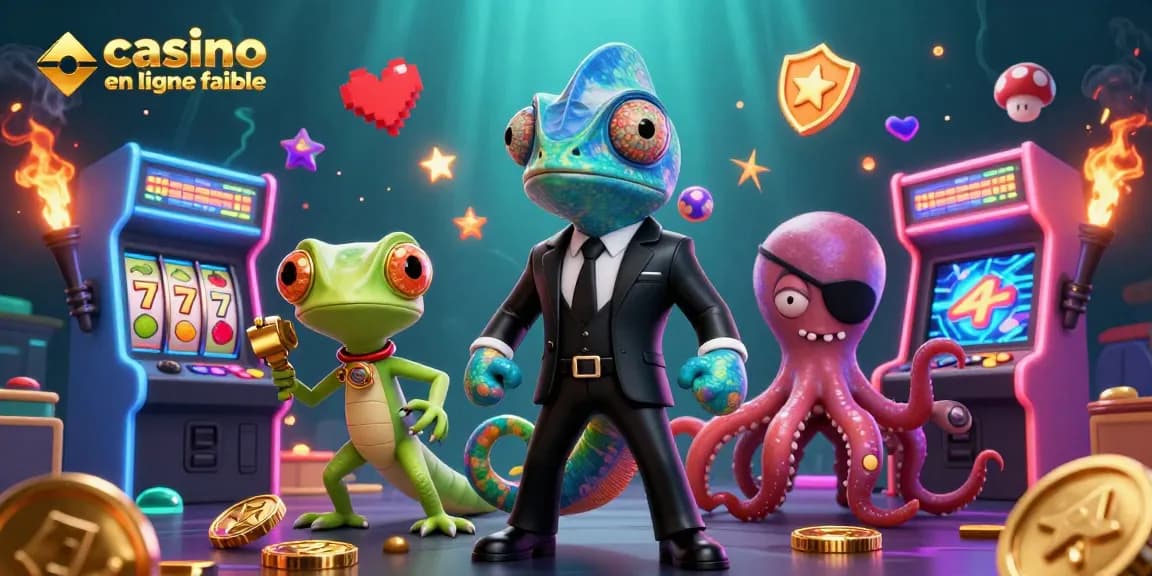Jouez à des jeux de casino en ligne fiables avec des personnages colorés et des machines 3D dynamiques.