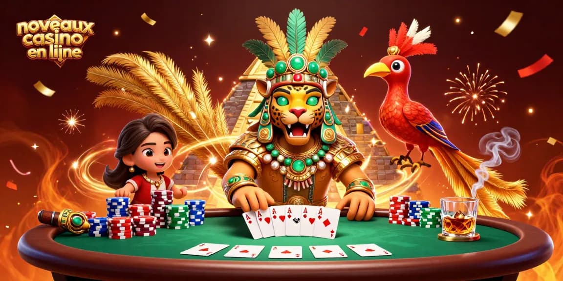 Jouez aux nouveaux casinos en ligne avec des tables dynamiques, des jetons colorés, et une ambiance festive.