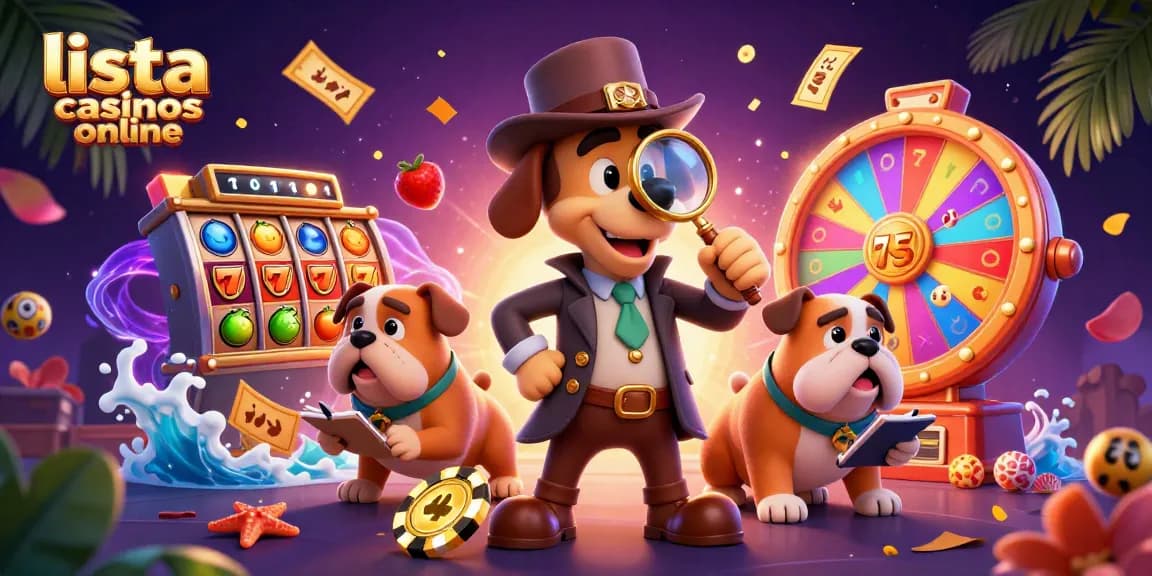 ¡Juega en la lista de casinos online mientras descubres pistas en una ilustración vibrante!