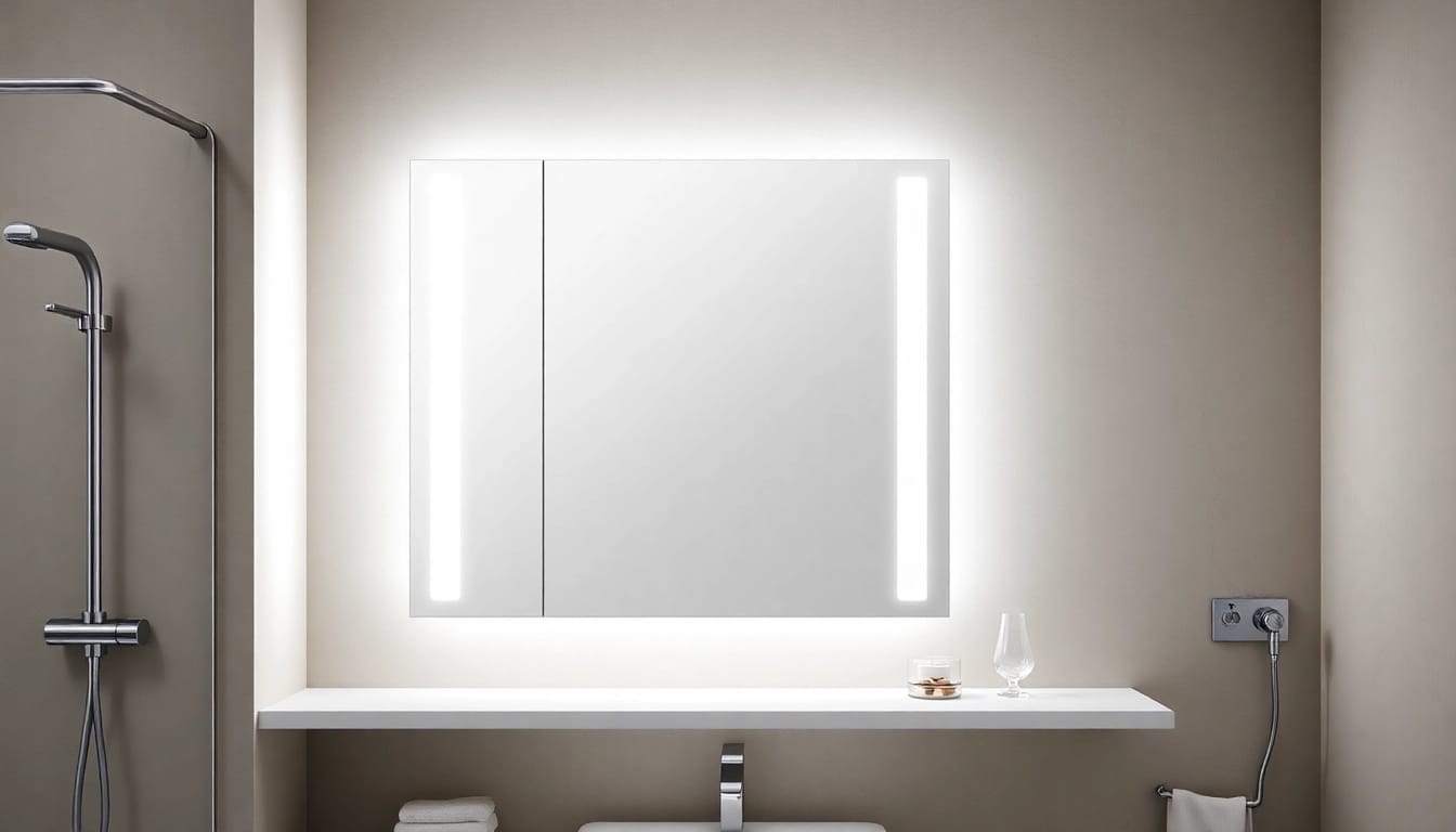 sonni Spiegelschrank mit eleganter Beleuchtung und modernem Design im Badezimmer
