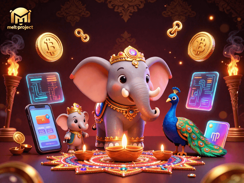 Engage with the melt-project experience featuring vibrant casino themes, captivating characters, and crypto elements.