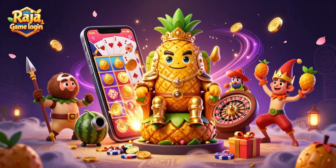 Experience the excitement of Raja game login with thrilling casino themes and vibrant characters