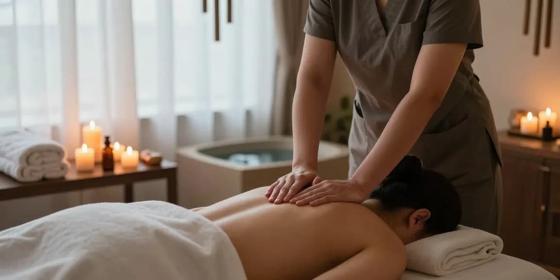 Swedish massage therapy session showcasing relaxation and tranquility.