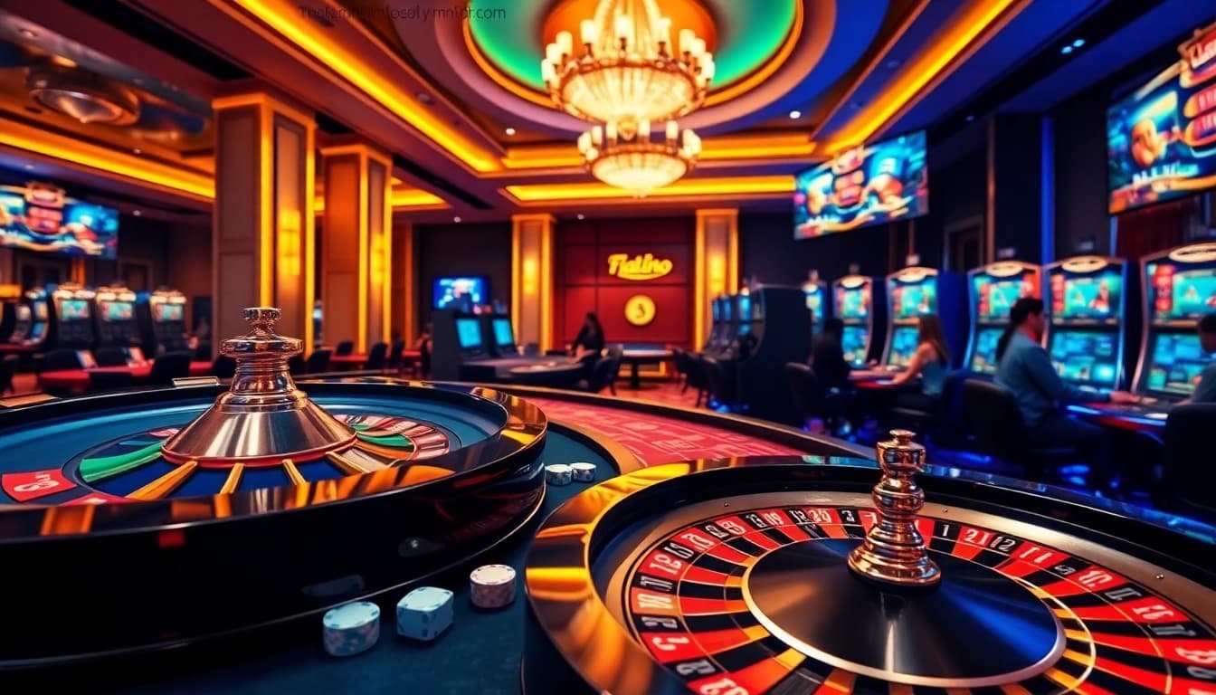 Experience thrilling gameplay at mm88.br.com with vibrant casino tables and stunning slot machines.