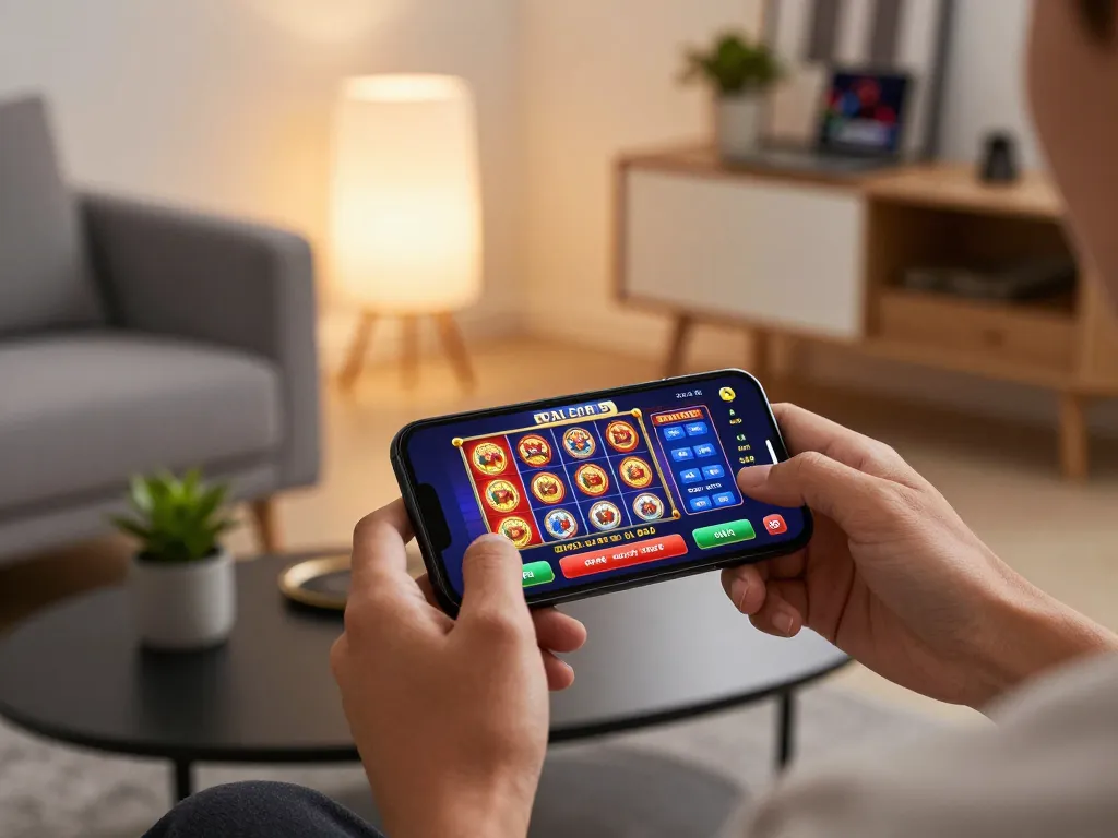 Engaging gameplay on a mobile device at casino online gratis senza registrazione, showcasing an exciting casino app on the screen.