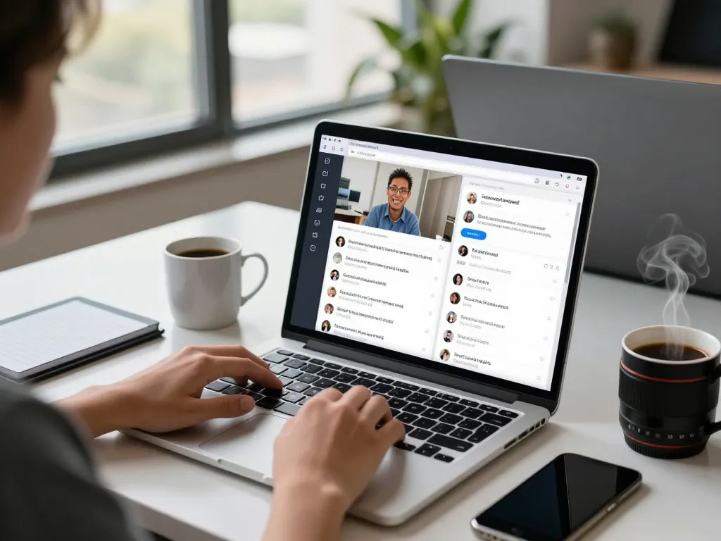Engaging workspace with Telegram 中文 interface on MacBook showcasing group chats and privacy settings.