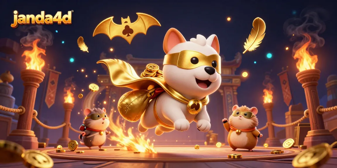 Janda4d hadir dengan ilustrasi 3D menarik, menampilkan superhero anjing dan hamster seru di kasino