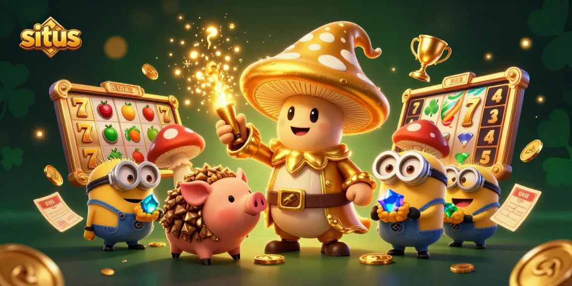 Situs slot online dengan pengalaman bermain penuh warna dan karakter magis, termasuk penyihir dan babi.