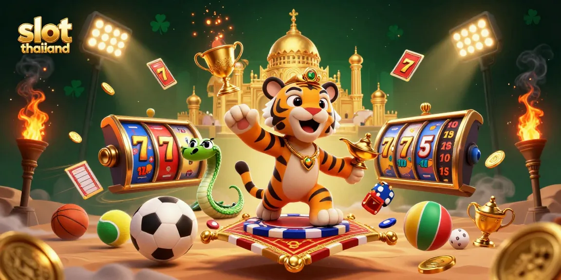 Experience thrilling spins with slot thailand featuring a vibrant 3D Arabian-themed scene.