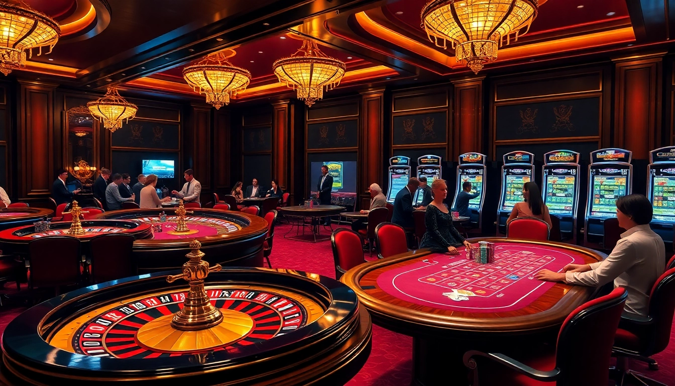 Vivez l'excitation du casino en ligne Français 2026 avec des joueurs et des jeux palpitants dans un cadre luxueux.