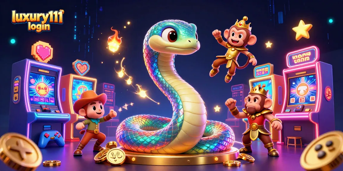 Engage with luxury111 login at our vibrant 3D illustration showcasing dynamic slot game elements and captivating characters.