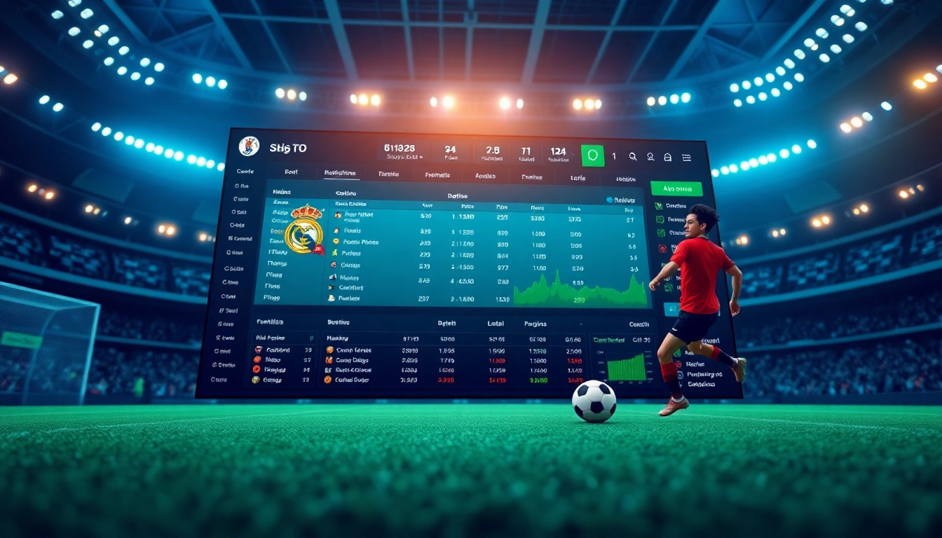 Live soccer betting odds and real-time statistics on a professional platform.