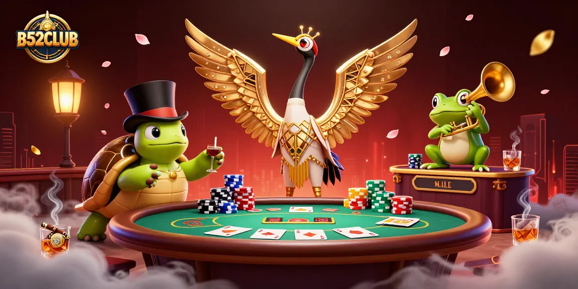 Engage in thrilling gameplay at B52CLUB with vibrant casino characters and lively action.