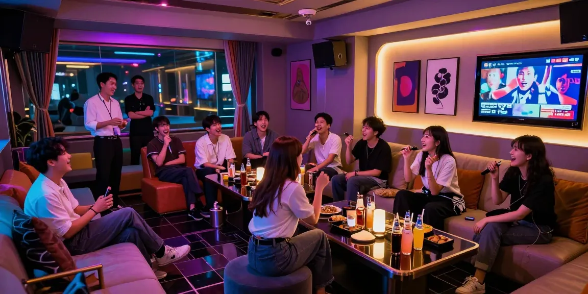 Engaging nightlife experience at 인천쓰리노 karaoke lounge with vibrant decor and lively atmosphere.
