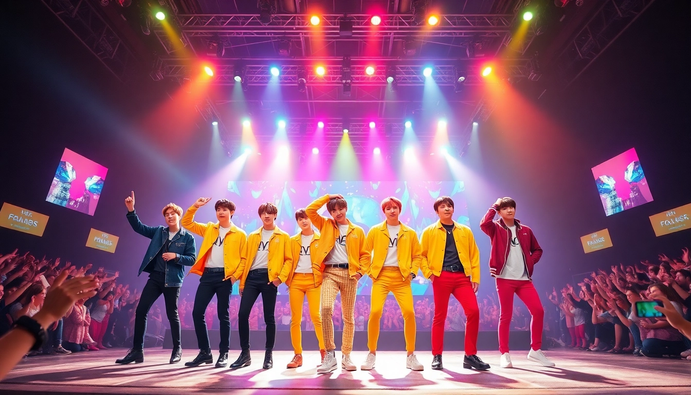 Dynamic performance by bts members showcasing their unique styles and vibrant stage presence.