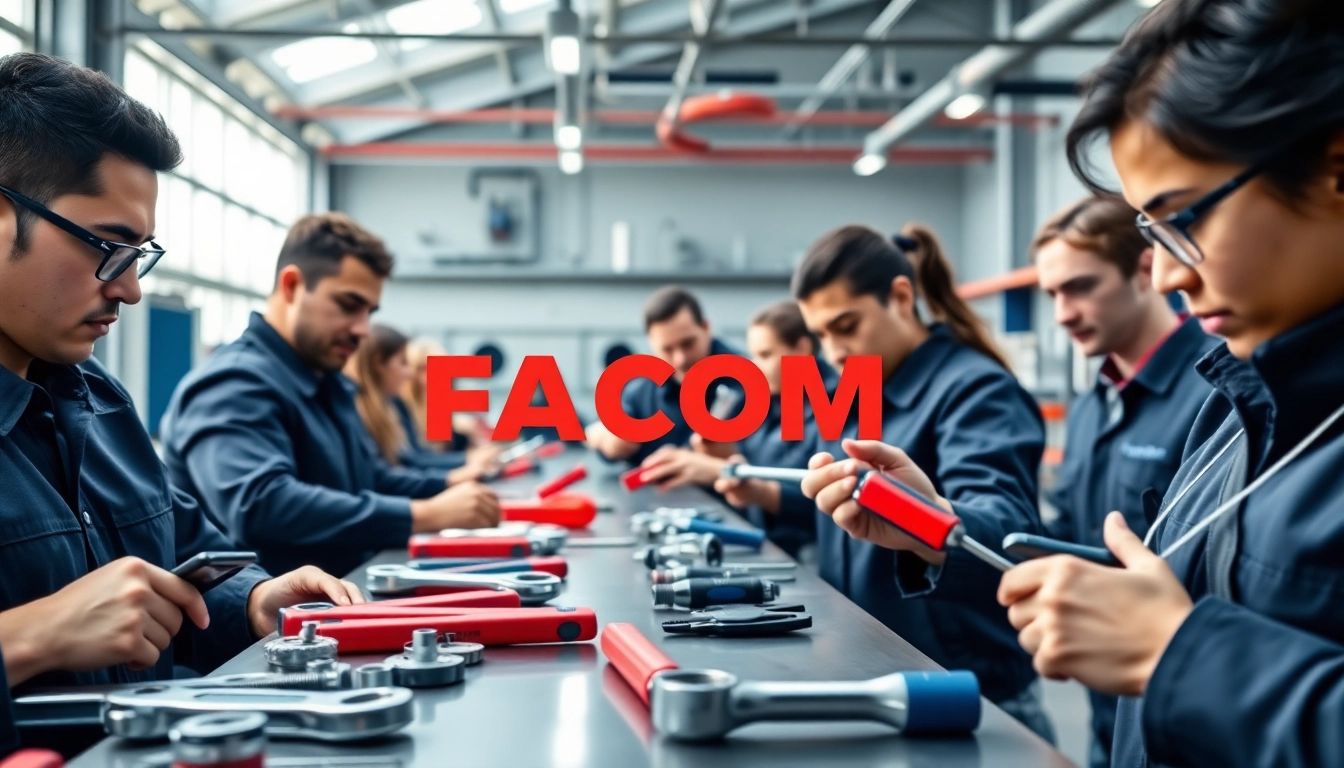 Fachleute in Spanien, die Präzisionswerkzeuge von Facom für innovative Projekte verwenden.