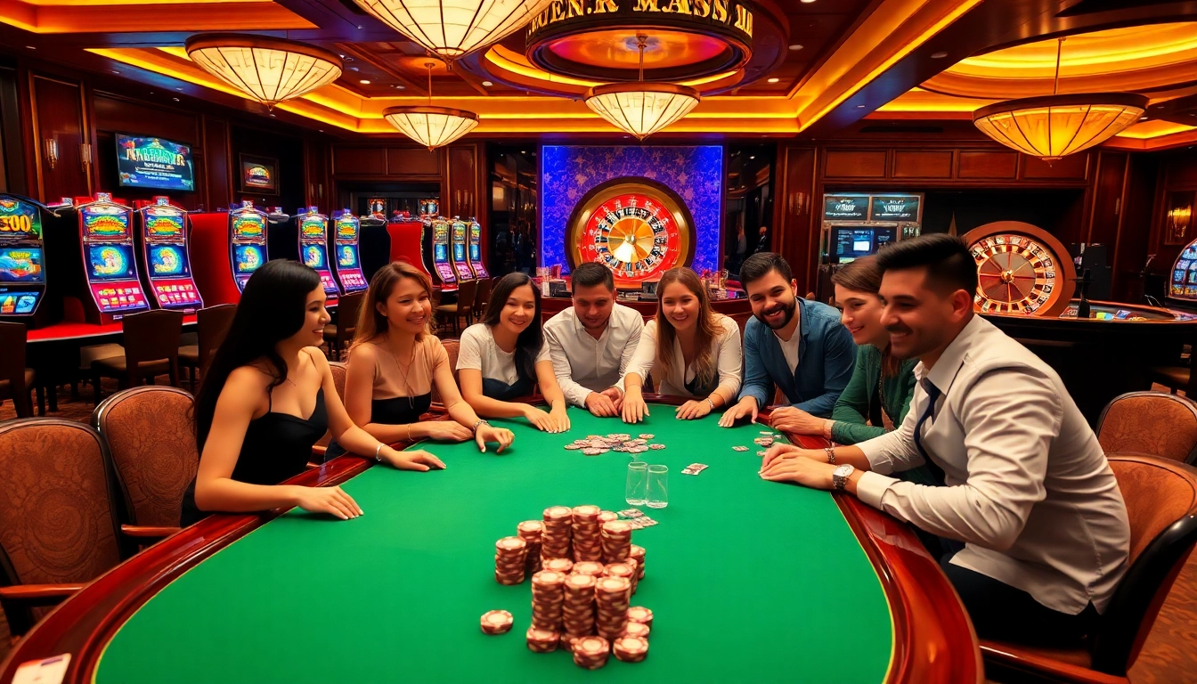 Découvrez l'excitation du casino en ligne Français 2026 avec des joueurs profitant de jeux de poker.