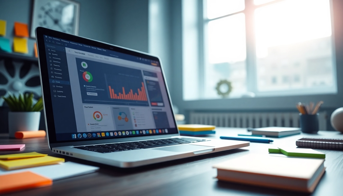 Optimize HubSpot free tools displayed in an energetic workspace with vibrant colors.