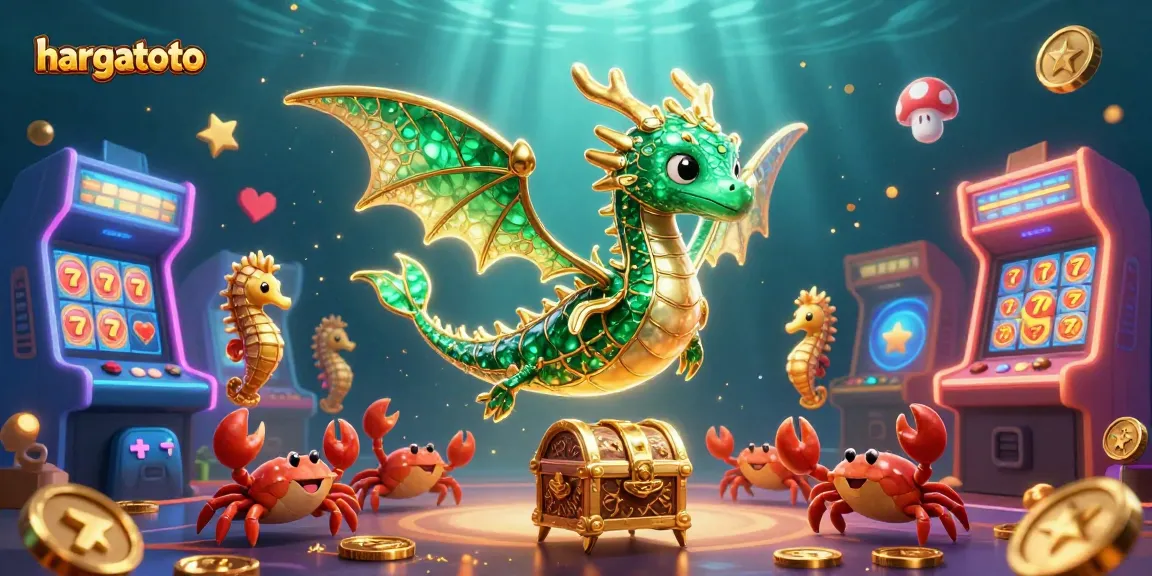 Experience thrilling gameplay with Hargatoto's vibrant casino illustrated scene.