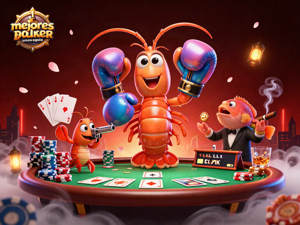 Juega y gana en las mejores salas de poker online España con esta ilustración dinámica.