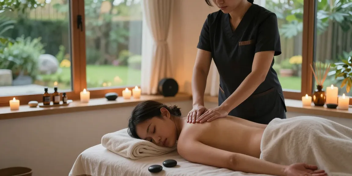 Relaxing Swedish massage therapy session in Daegu, offering tranquility and wellness.