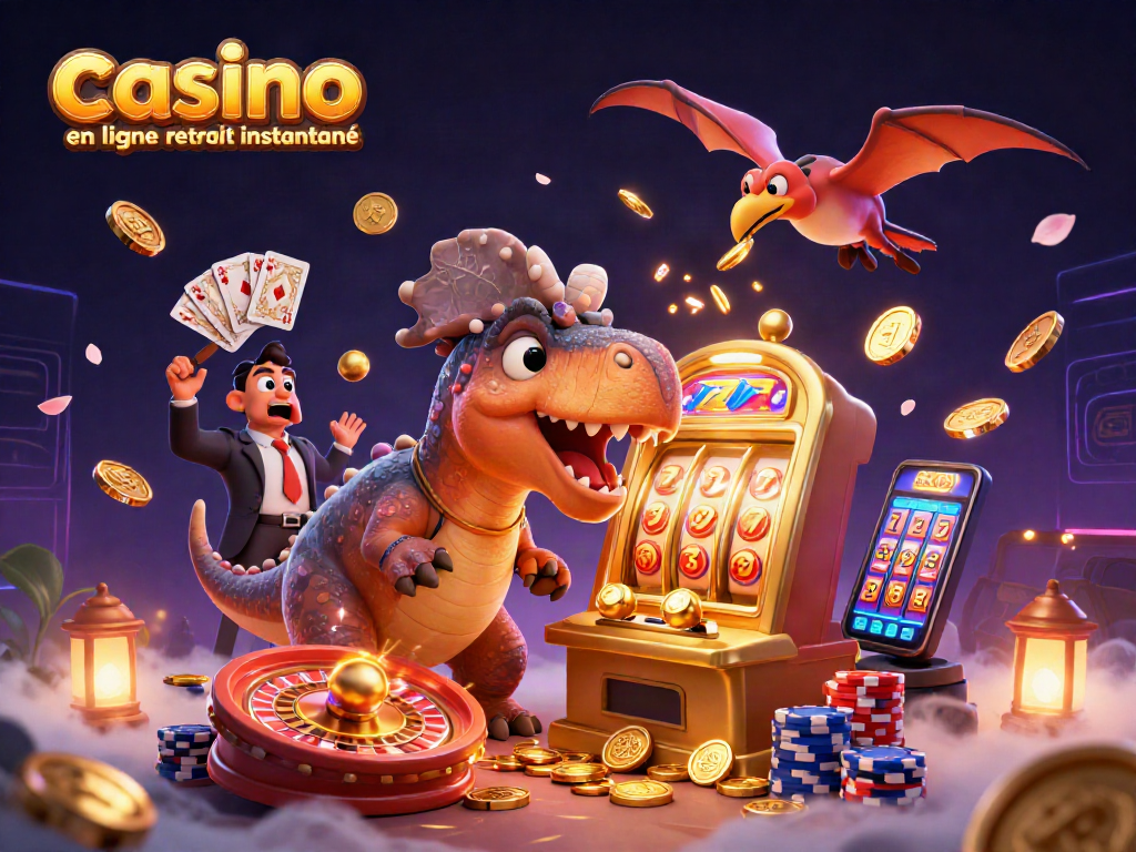 Retrouvez les robots de casino en ligne retrait instantané tout en jouant avec des machines à sous en or et des pièces volantes.