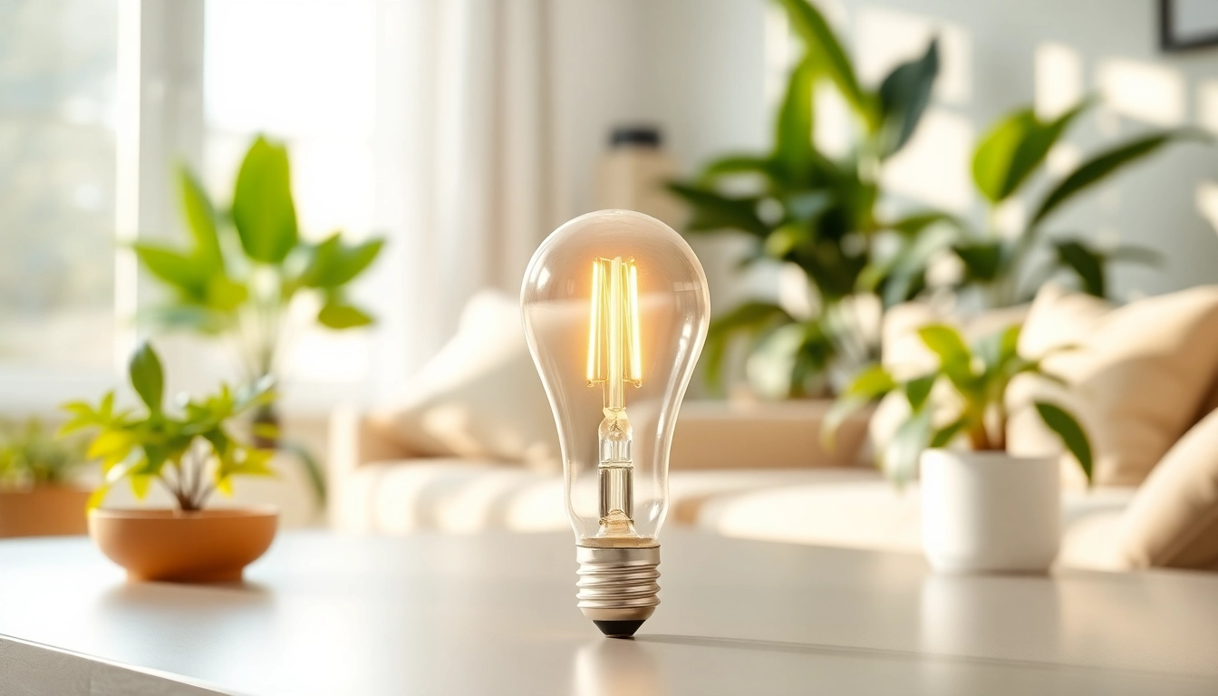 Learn what is an a19 bulb with a stylish A19 bulb glowing in a cozy living room setting.