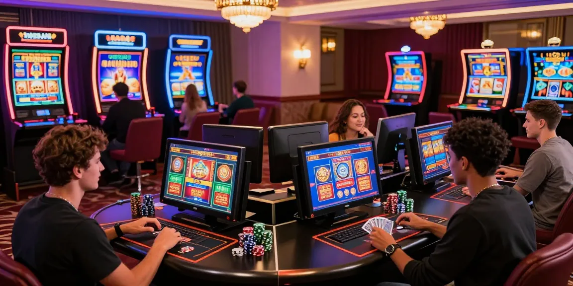 Players enjoying online casinos that accept credit cards, showcasing vibrant gaming experience.