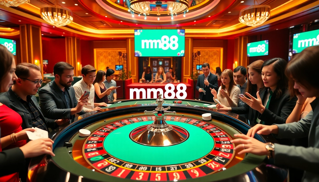 Experience the excitement of betting with the mm88 link at a luxurious casino table.