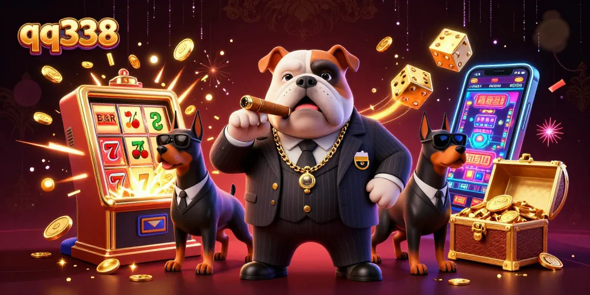 Check out the thrilling qq338 jackpot scene featuring vibrant casino characters and dynamic game elements.