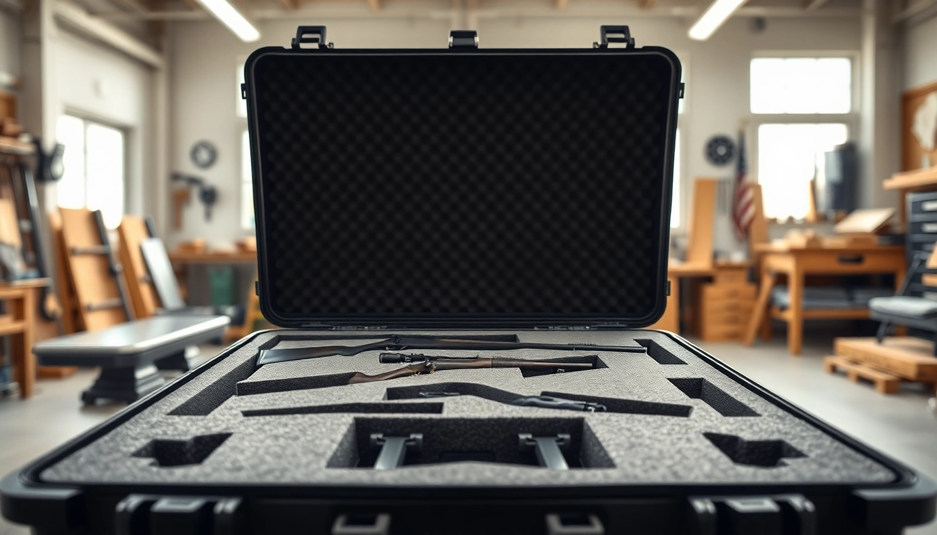 Organized foam for rifle case showcasing custom inserts for maximum protection and fit.