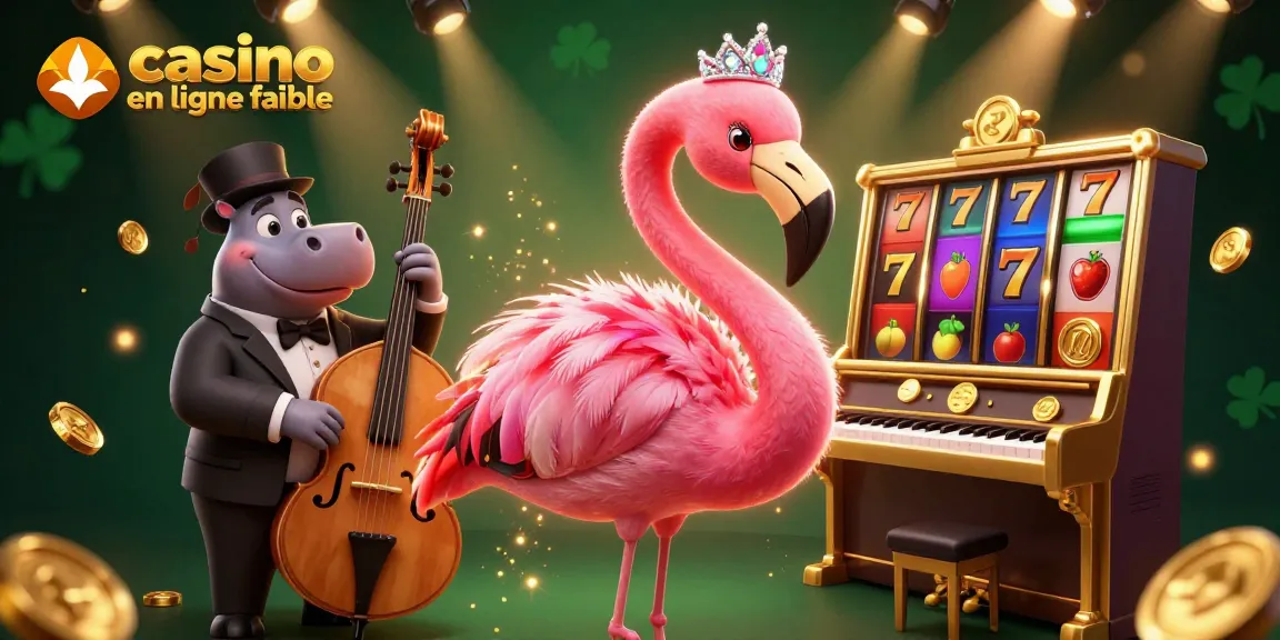 Jouez dans un casino en ligne fiable, avec une ambiance colorée et dynamique d'une illustration 3D captivante.