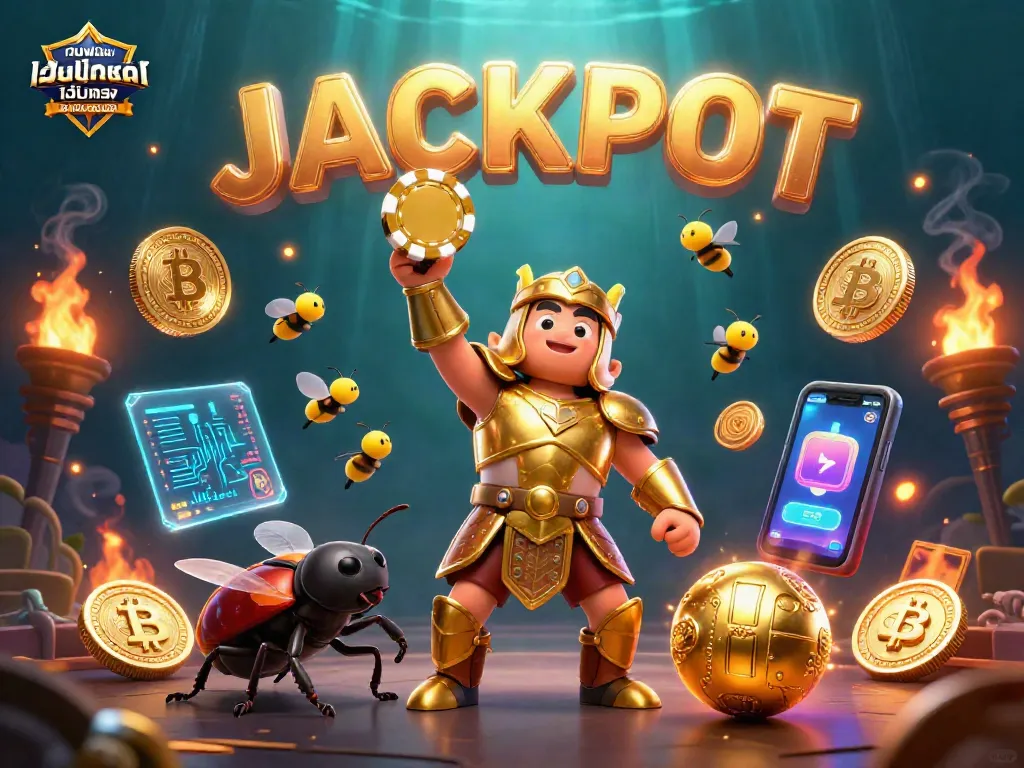 เขียนข้อความ JACKPOT บนฟ้าในภาพ เว็บพนันออนไลน์ เว็บตรงไม่ผ่านเอเย่นต์ ที่มีแมลงฮาคิวทรงกลด