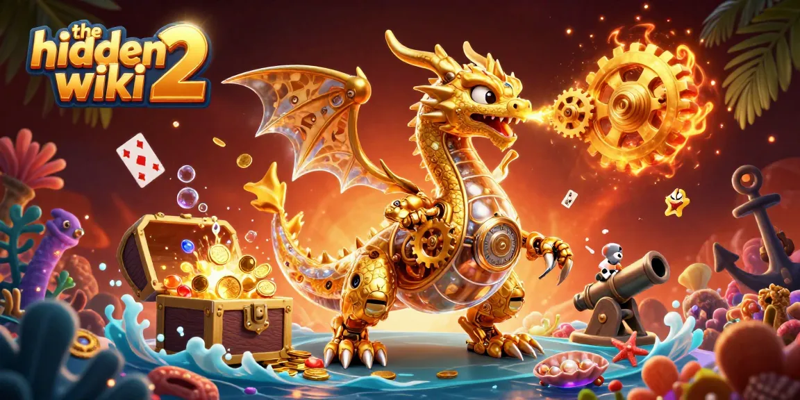 Experience the hidden wiki 2 with a captivating gold dragon and casino elements