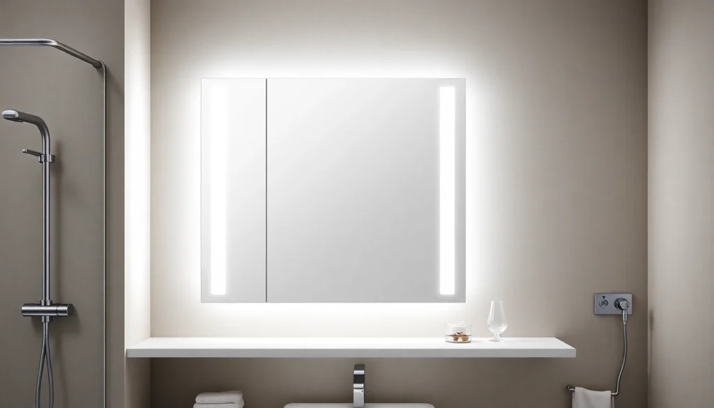 sonni Spiegelschrank mit eleganter Beleuchtung und modernem Design im Badezimmer