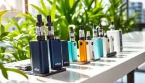 Elfbar-dampfer in natürlichem Setting, umgeben von frischem Grün, strahlend hell.