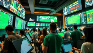 Experience the best sportsbooks Mexico in a vibrant betting atmosphere with enthusiastic participants.