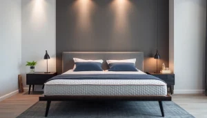 Materasso matrimoniale memory di alta qualità su un letto matrimoniale, ideale per un sonno rigenerante e comfort perfetto.