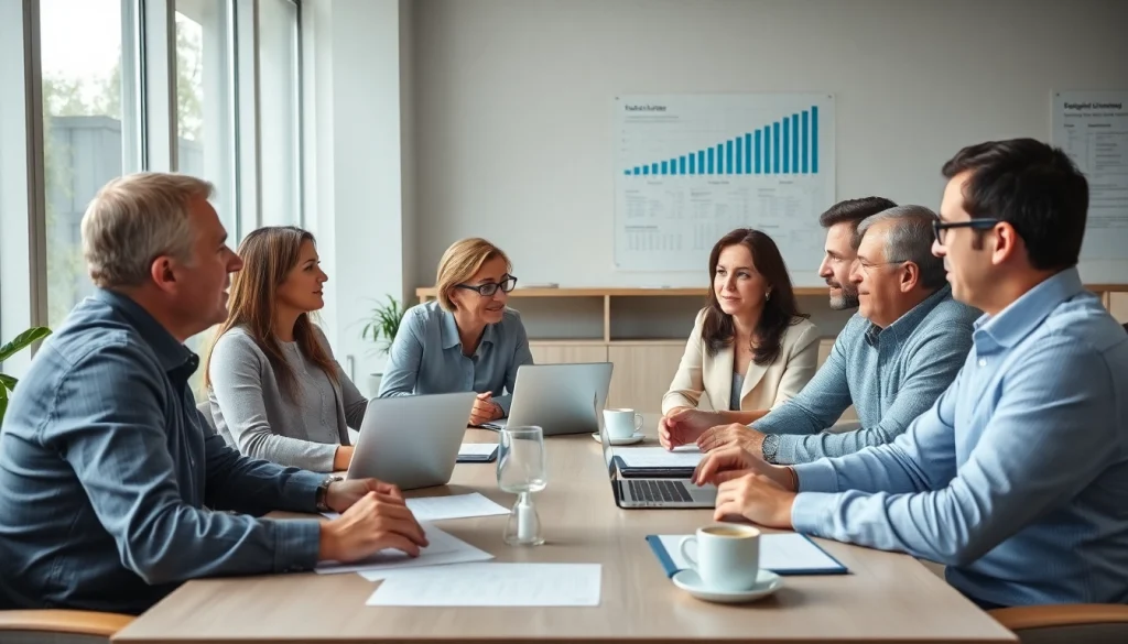 Engaged discussion on retirement planning for business owners San Antonio in a modern office environment.