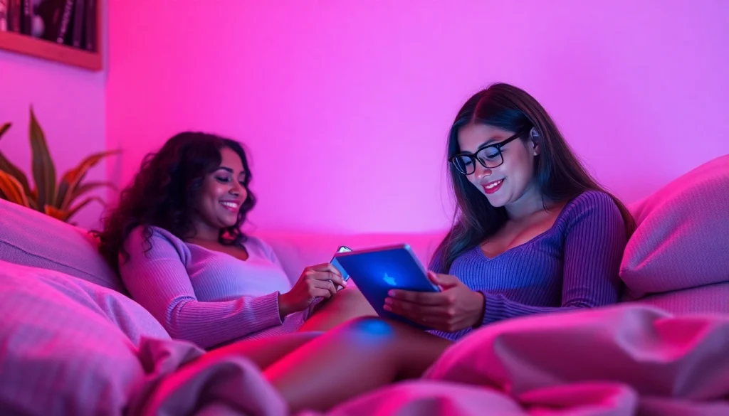 Engaging interaction with sexting AI in a cozy digital setting.