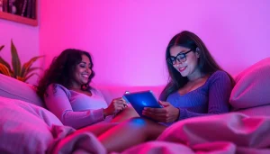 Engaging interaction with sexting AI in a cozy digital setting.