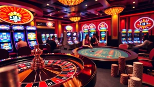 Exciting casino action at RR88, featuring roulette, poker chips, and thrilling gameplay.