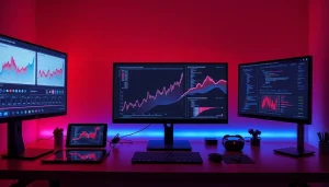 AI-driven workspace showcasing porn ai content creation technologies.