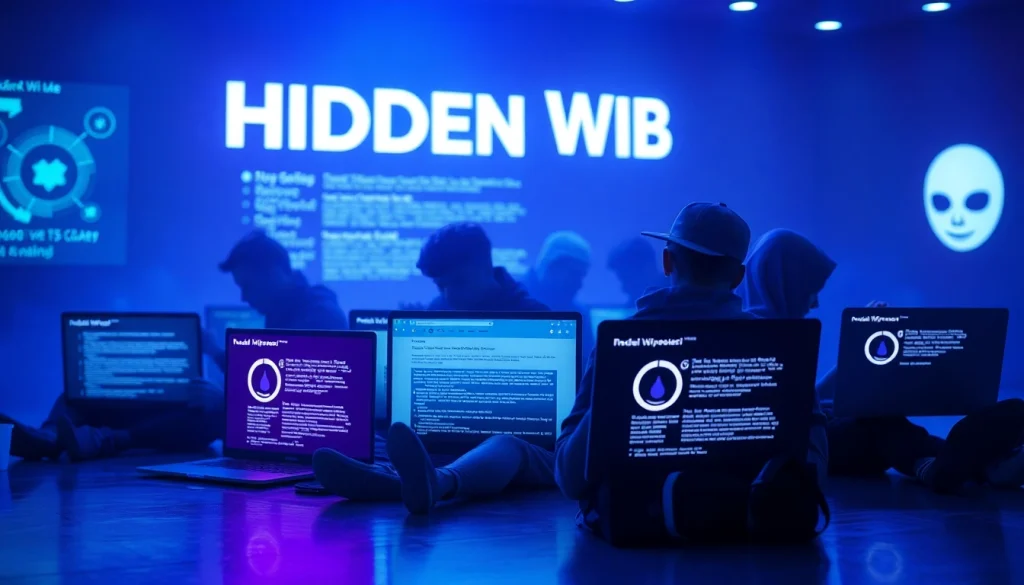Users exploring hidden wiki 2025 on modern devices in a dark web-themed ambiance.